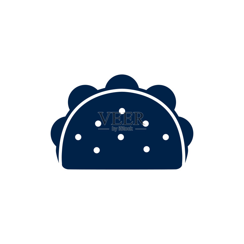 墨西哥卷饼图标logo模板,白色背景图标素材