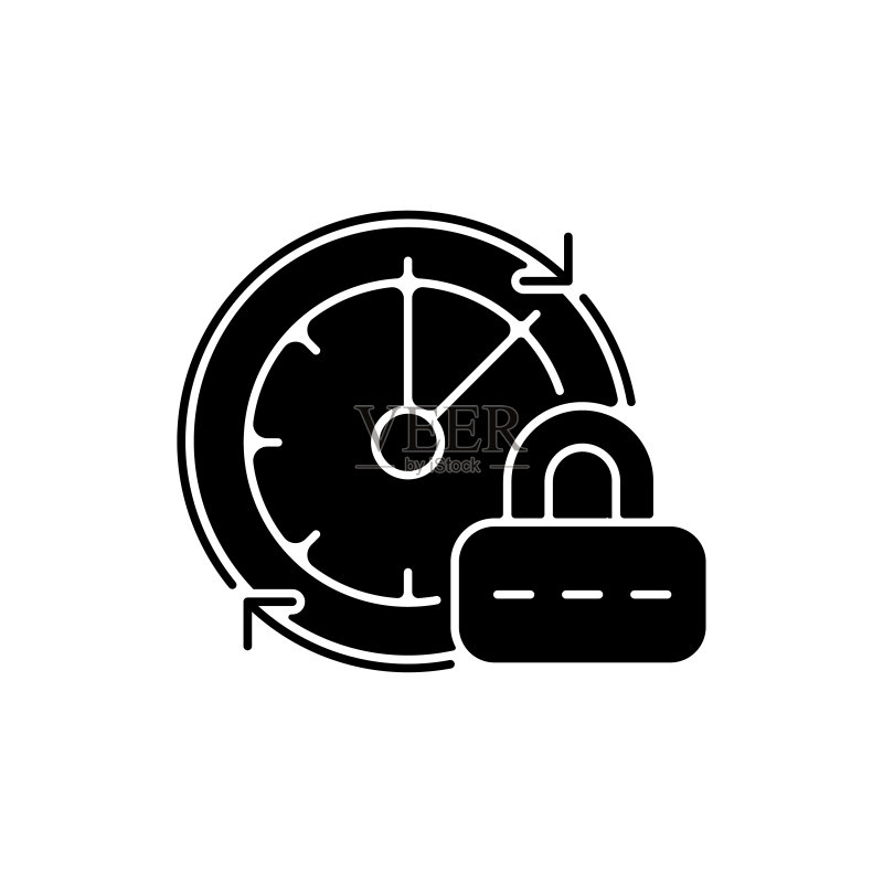 更改密码黑色图标图标素材