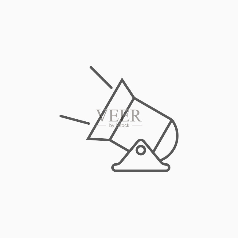 聚光灯图标,灯光矢量标志图标素材