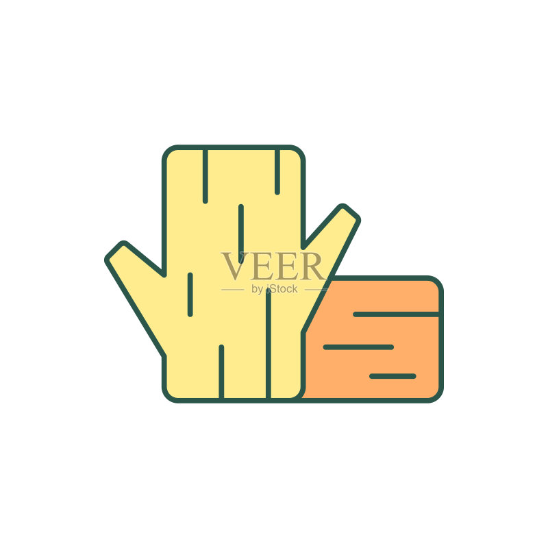 防腐木材RGB颜色图标图标素材
