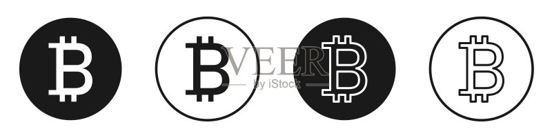 比特币图标数字货币主题banner矢量插画图标素材