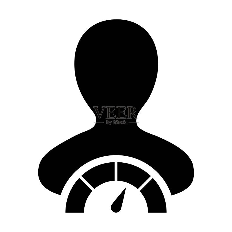 社会信用体系图标:男性用户个人资料头像标志矢量图图标素材