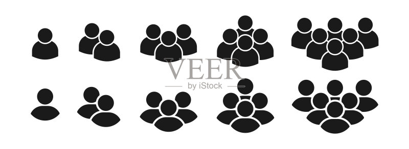 团队人物图标矢量图集图标素材