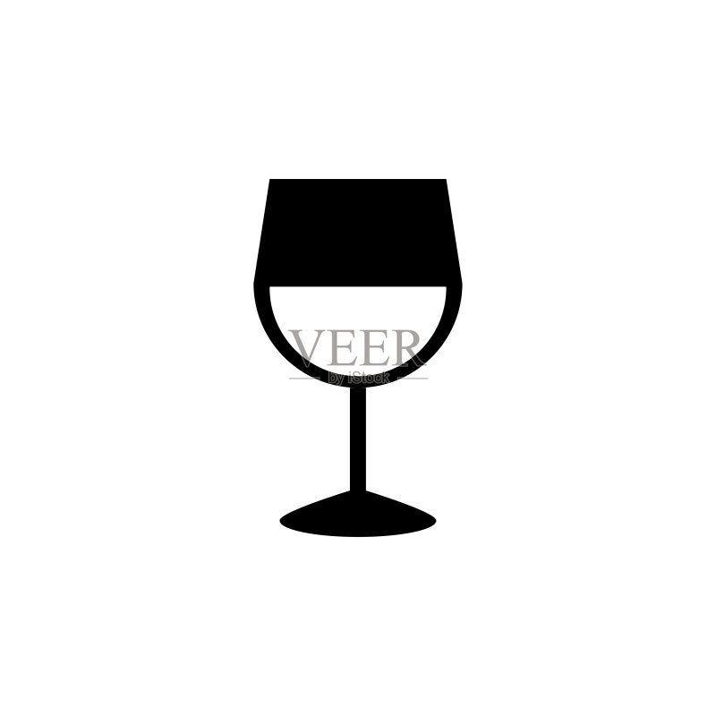 酒杯图标、酒类矢量图、玻璃杯插画图标素材