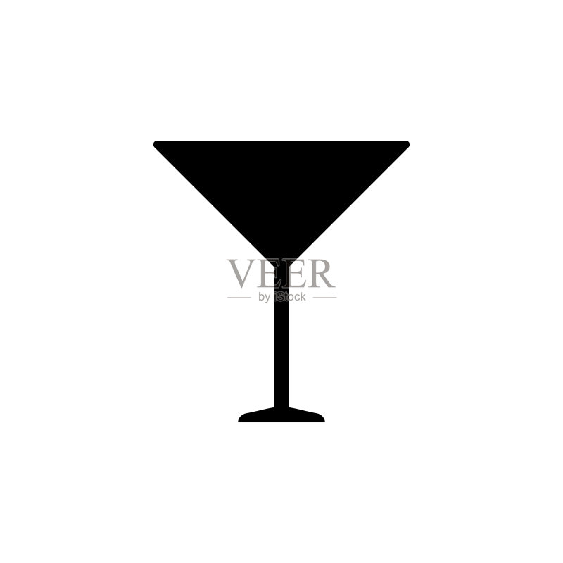 鸡尾酒杯图标矢量图图标素材