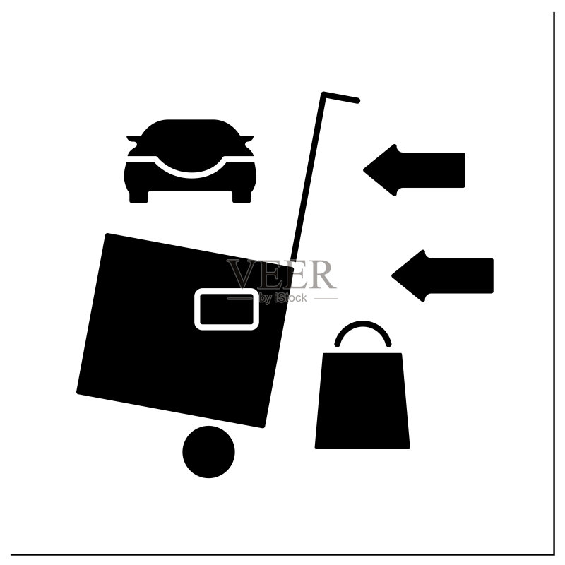 路边自提glyph图标图标素材