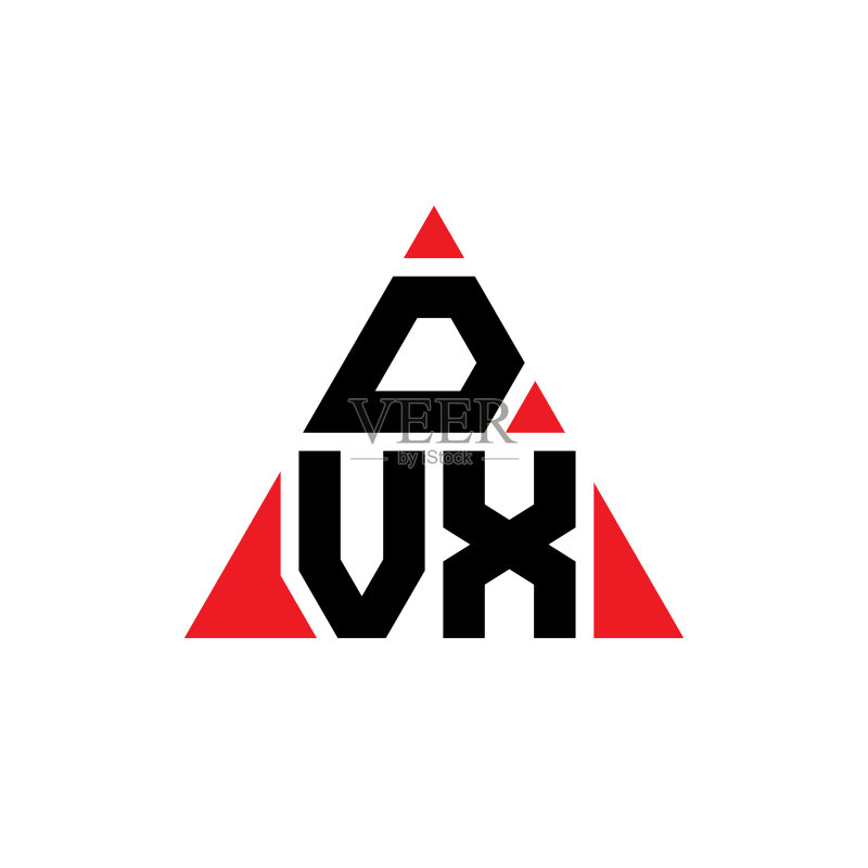 dvx三角形字母logo设计图标素材