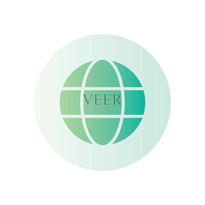 白色背景上的互联网渐变图标图标素材