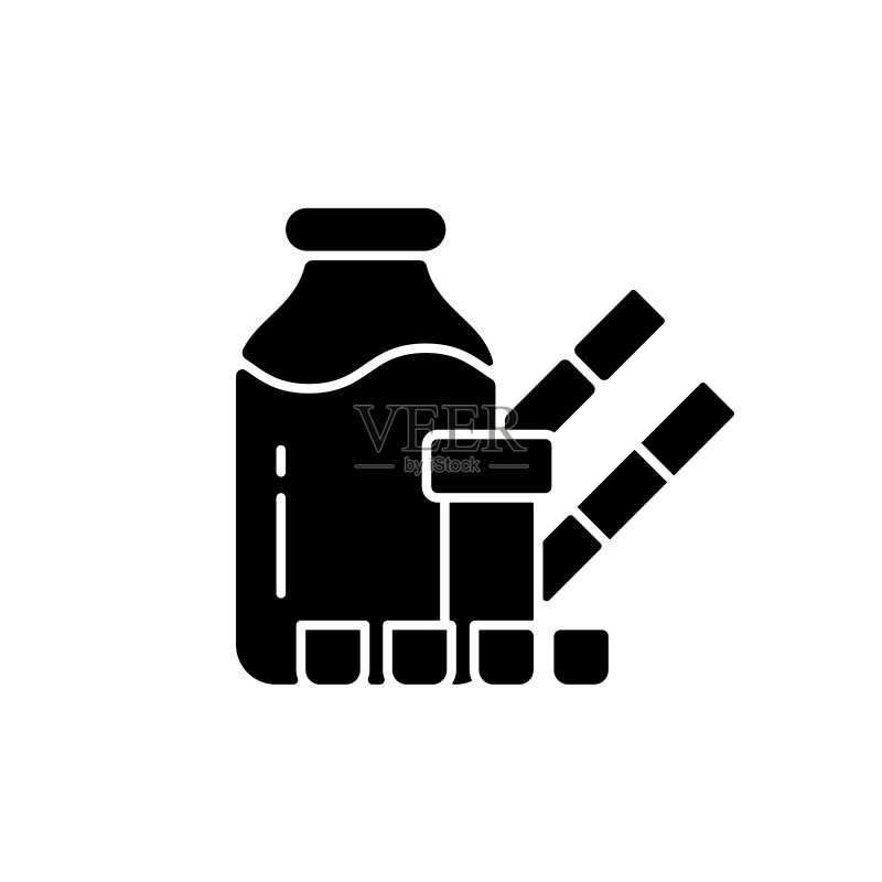 三聚氰胺污染检测黑色标志图标图标素材