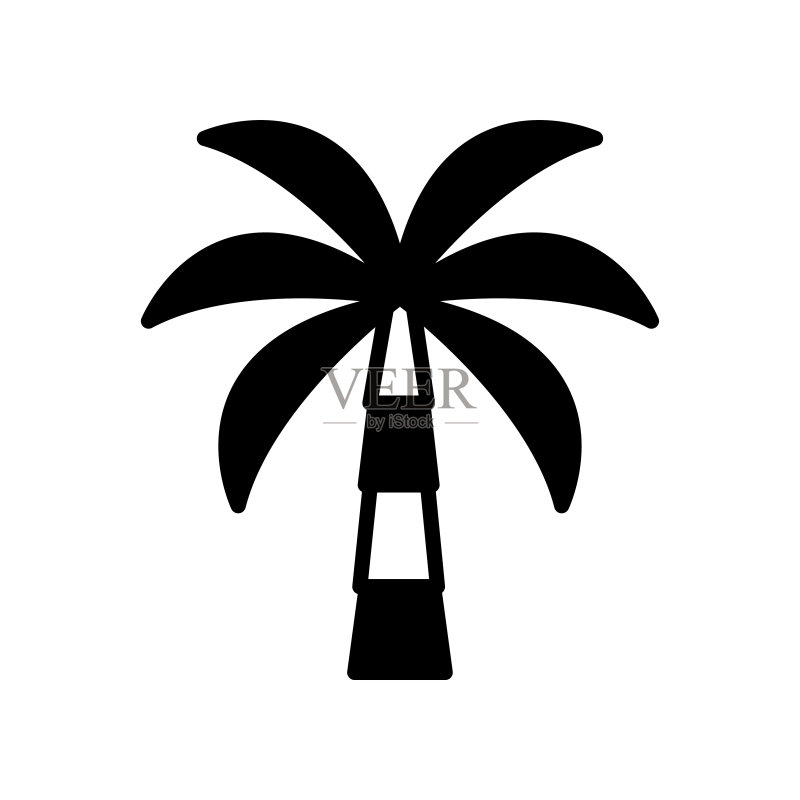 棕榈图标矢量设计模板图标素材