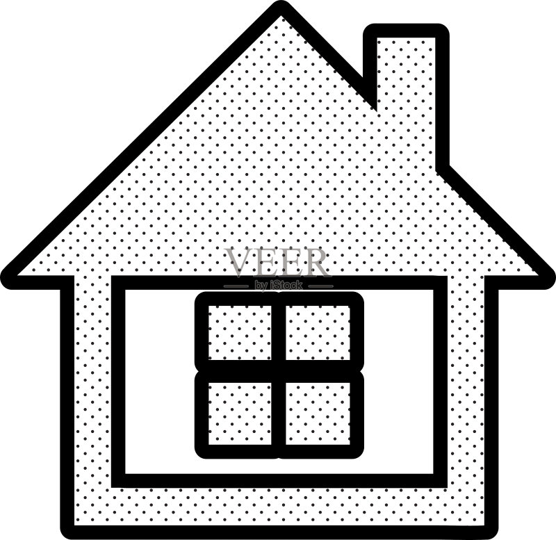 简约房屋符号和家居图标标志图标素材