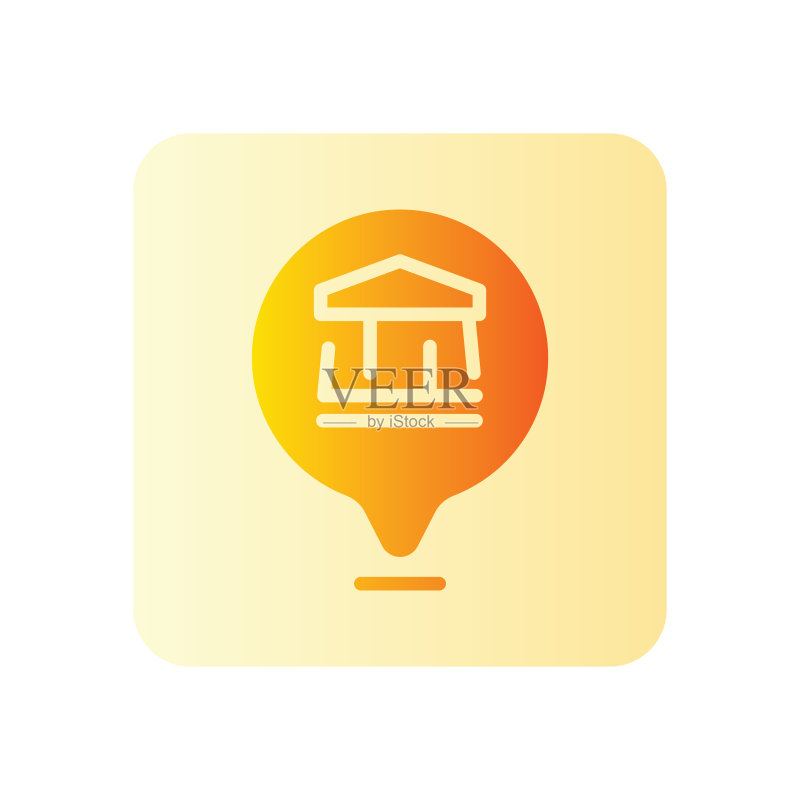 白色背景上孤立的罗马头盔渐变图标图标素材