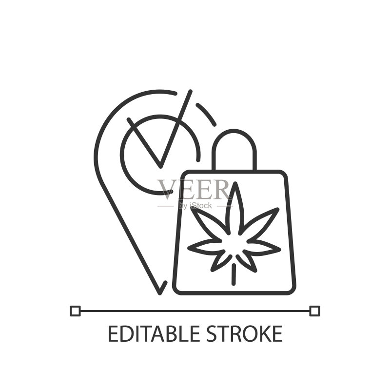 大麻药房线性图标图标素材