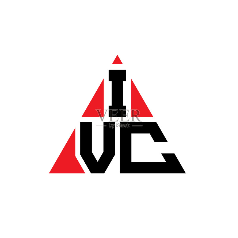 IVC三角形字母标志设计图标素材