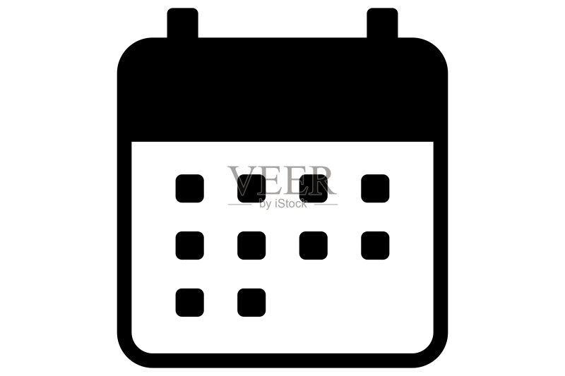 日历图标,轮廓日历符号图标素材