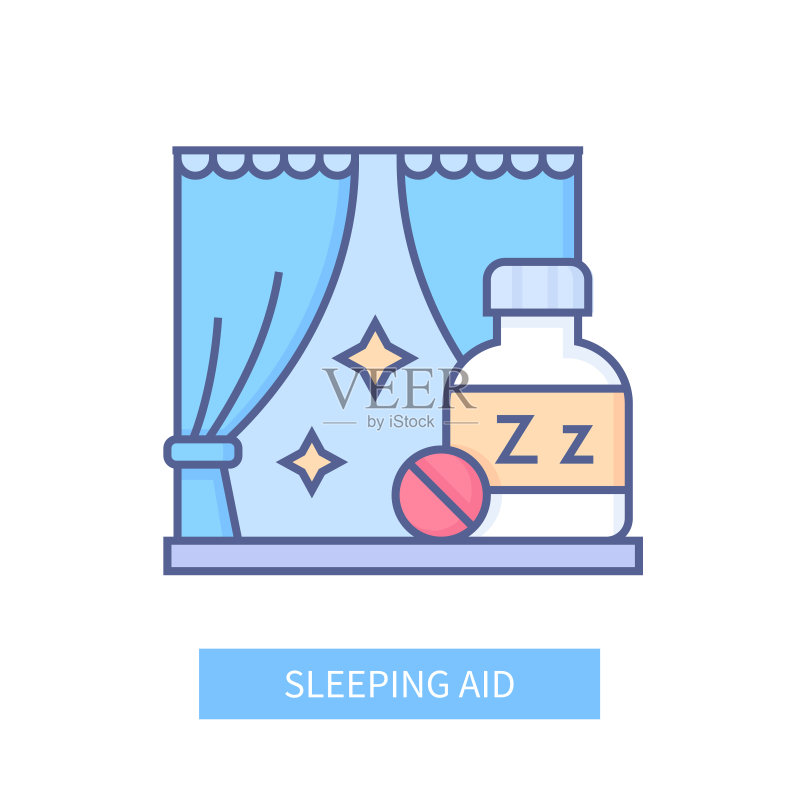 助眠现代线条设计风格图标图标素材