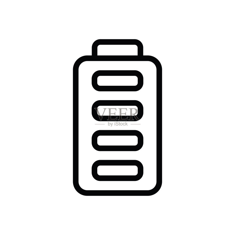 满电电池线性图标图标素材