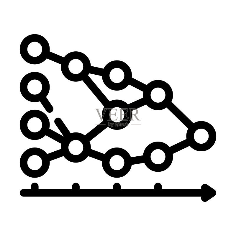 算法数据科学线性图标矢量图图标素材
