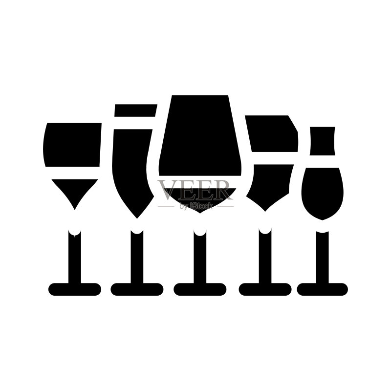 酒杯标志图标矢量图图标素材