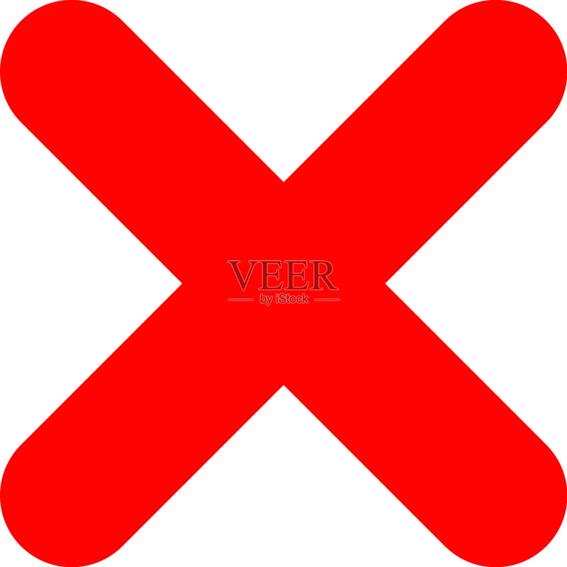 红色X符号:限制禁止错误图标素材