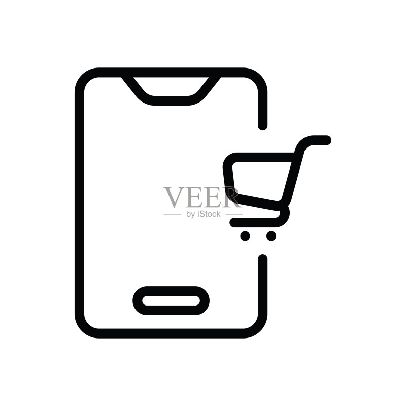 在线商店线性图标图标素材