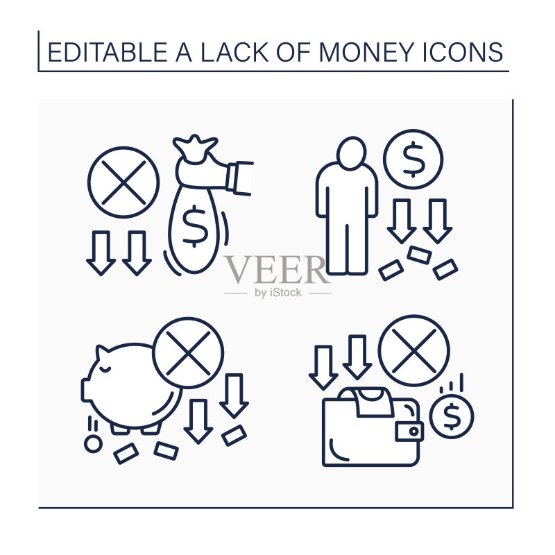 金钱线条图标图标素材