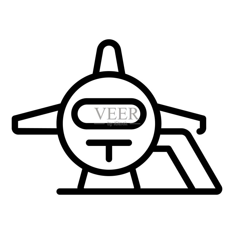 飞机登机图标轮廓矢量图图标素材
