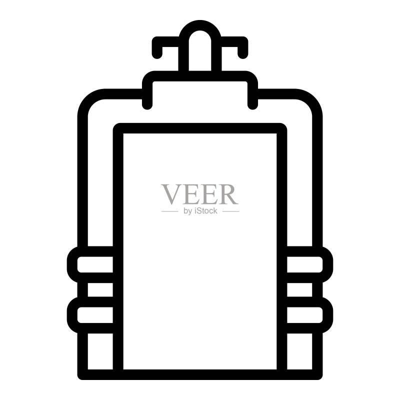 机场安检扫描仪图标轮廓矢量图图标素材