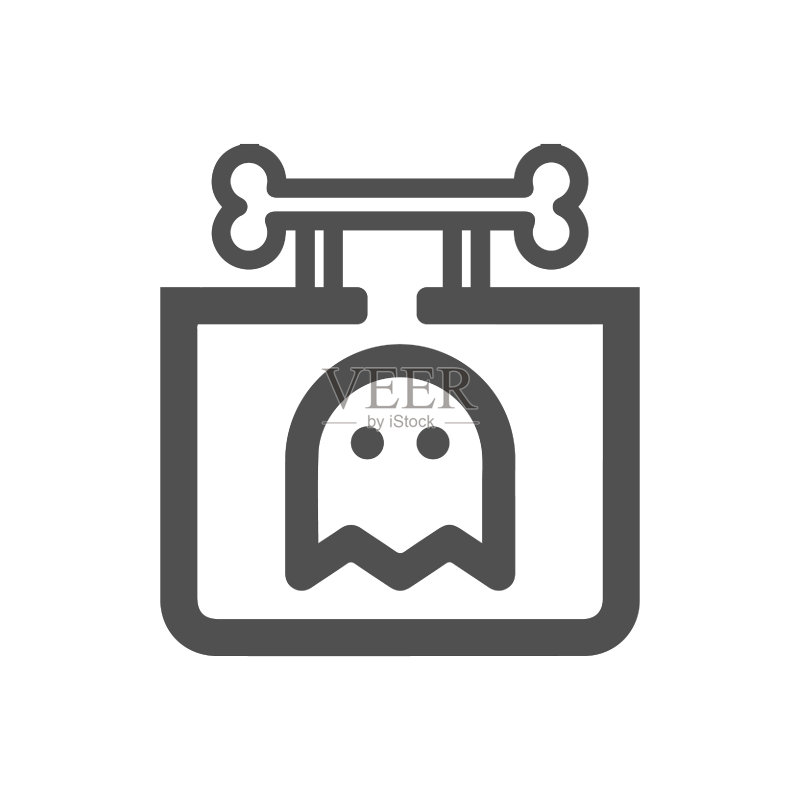 万圣节日历或幽灵图标图标素材