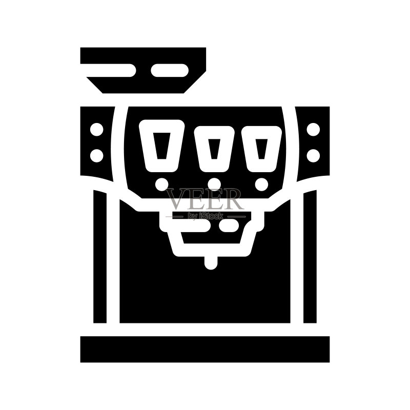 办公室咖啡机Glyph图标矢量素材图标素材
