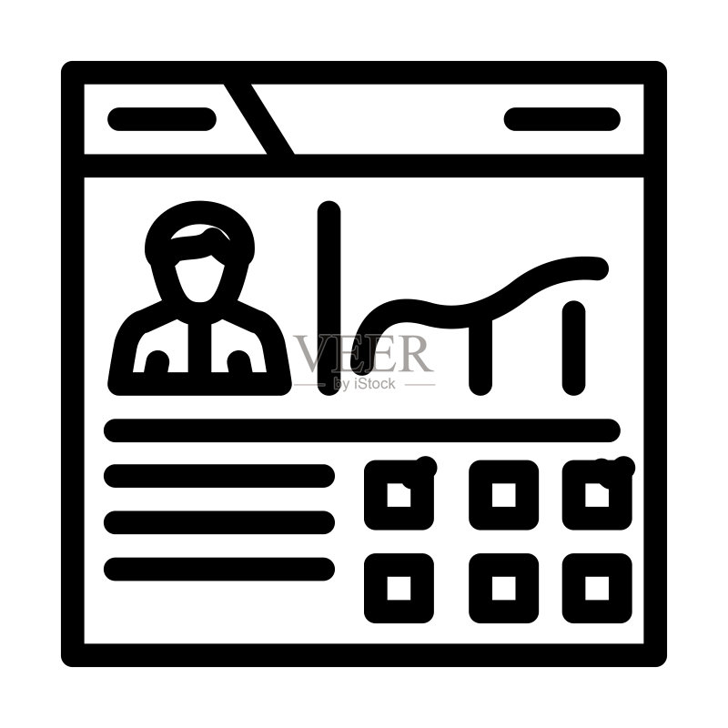 CRM业务营销线性图标矢量图图标素材