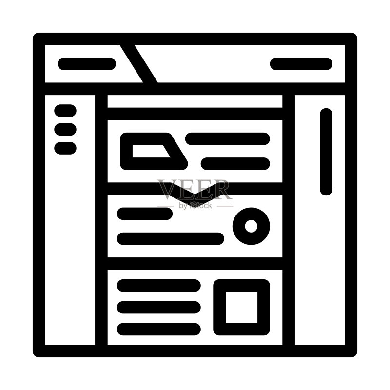 金融科技贷款线性图标矢量素材图标素材