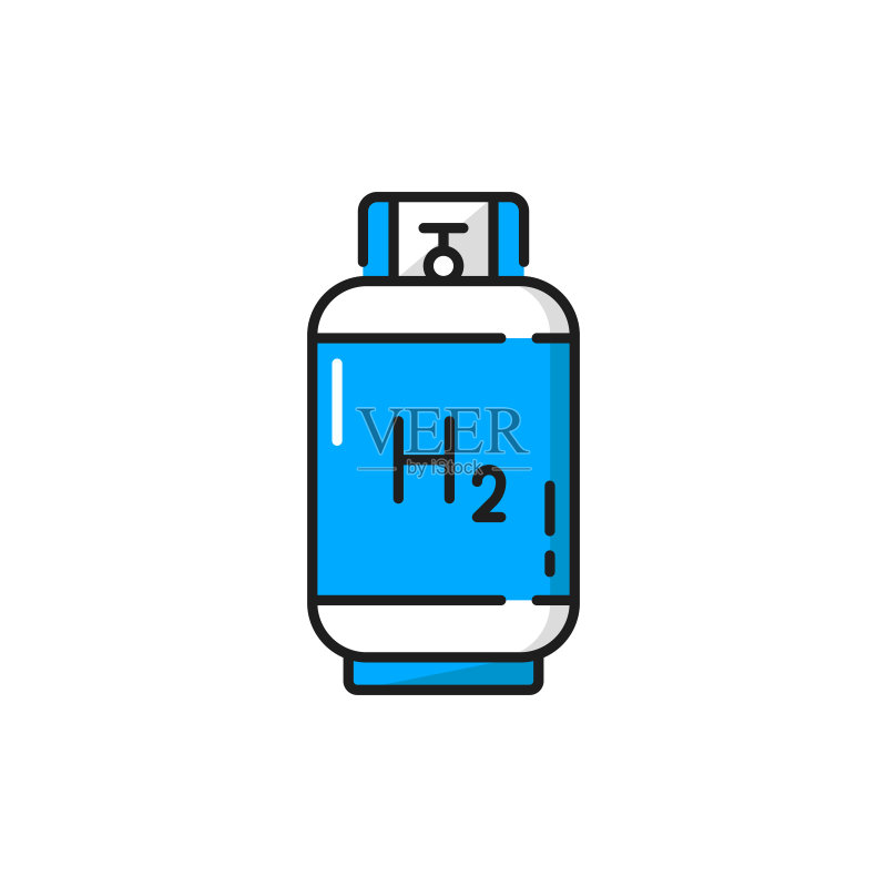 H2易燃液体图标,氢气罐图标素材