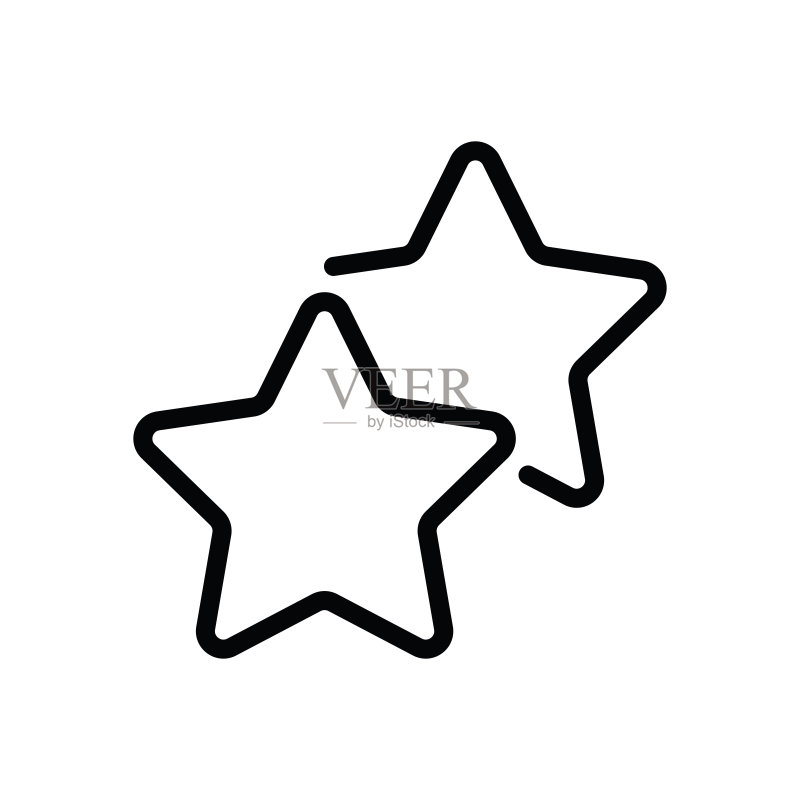 星星线条图标图标素材