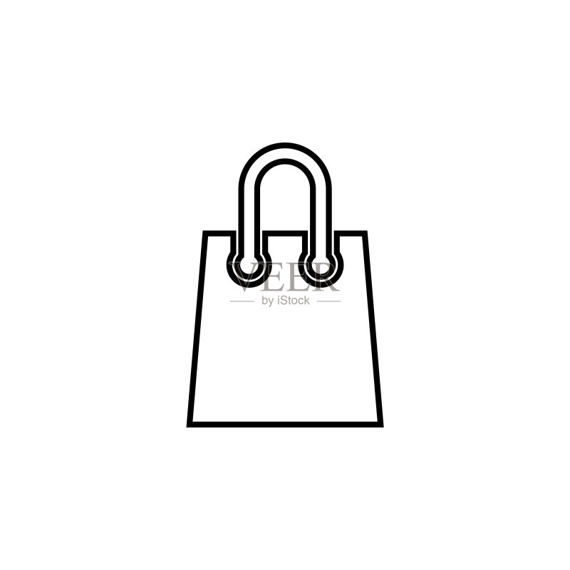 购物袋图标矢量图图标素材