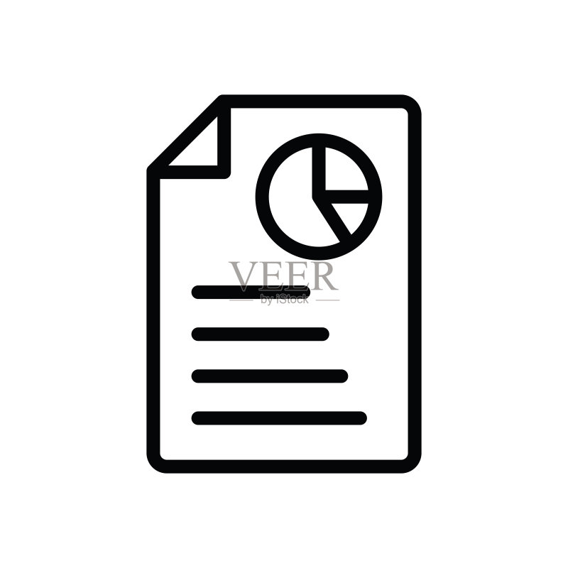 SEO报告线性图标图标素材