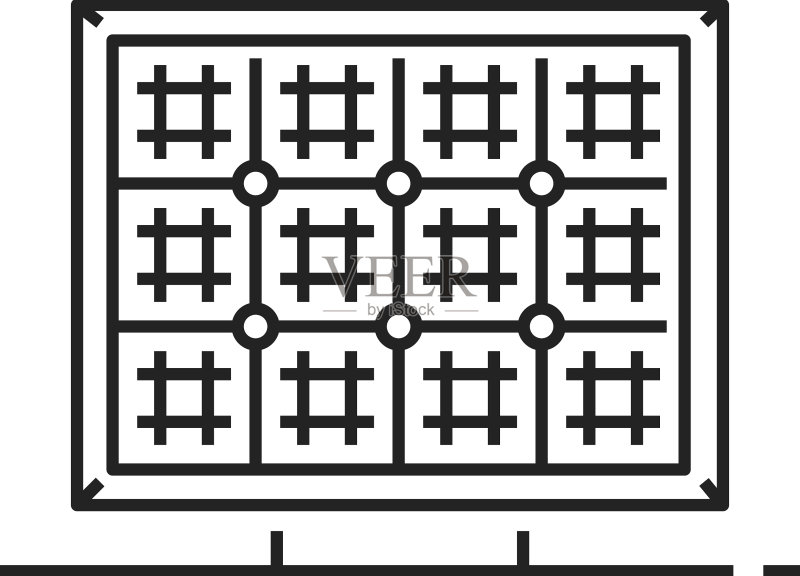 太阳能电池板光伏电池图标图标素材