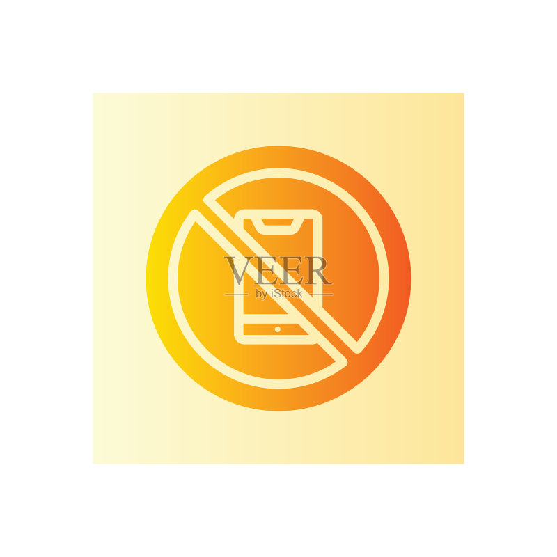 禁止使用手机渐变色图标图标素材