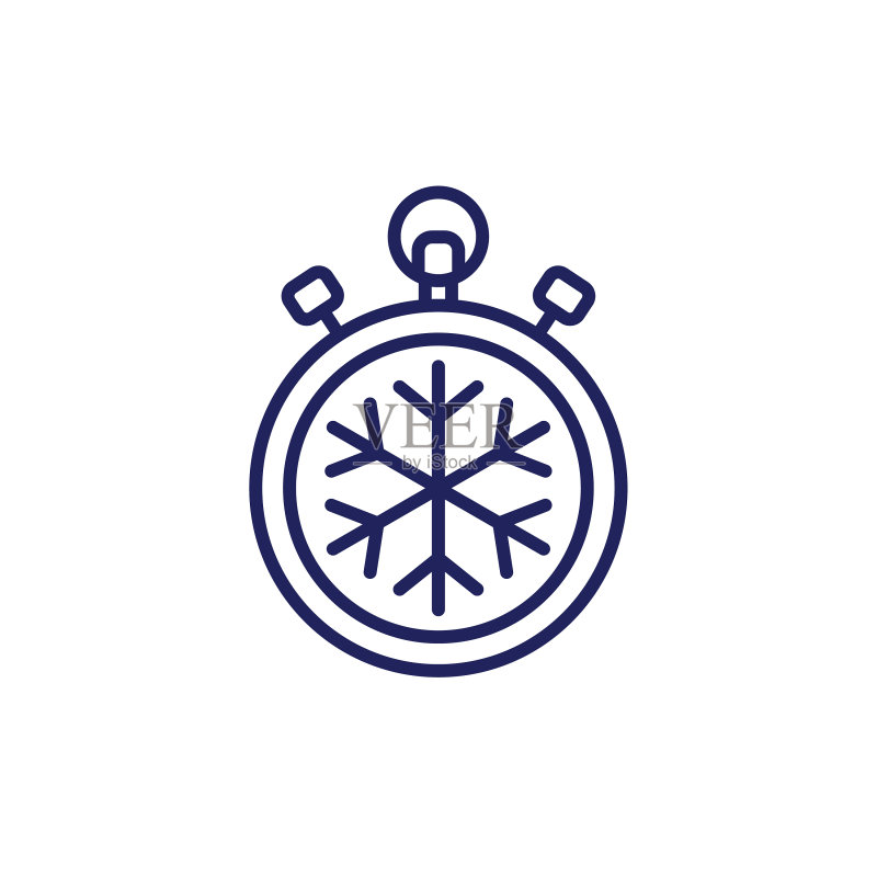 白色背景上的冰冻时间线图标图标素材