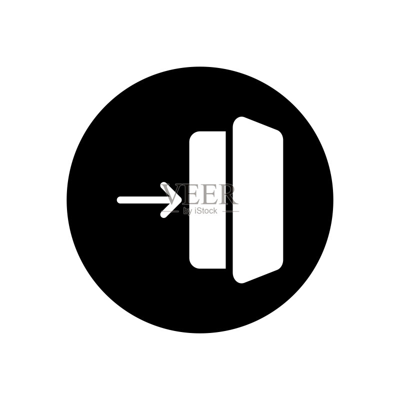 紧急出口标志glyph图标图标素材