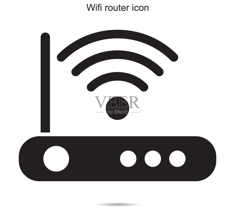 Wifi路由器图标设计矢量插画图标素材