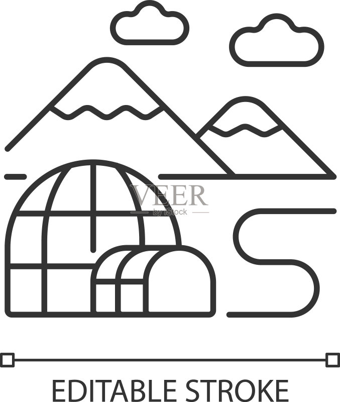 苔原线性图标图标素材