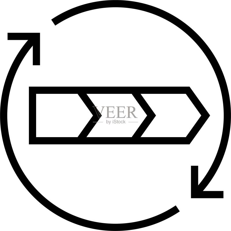 负责任的价值链标签线图标,矢量图图标素材