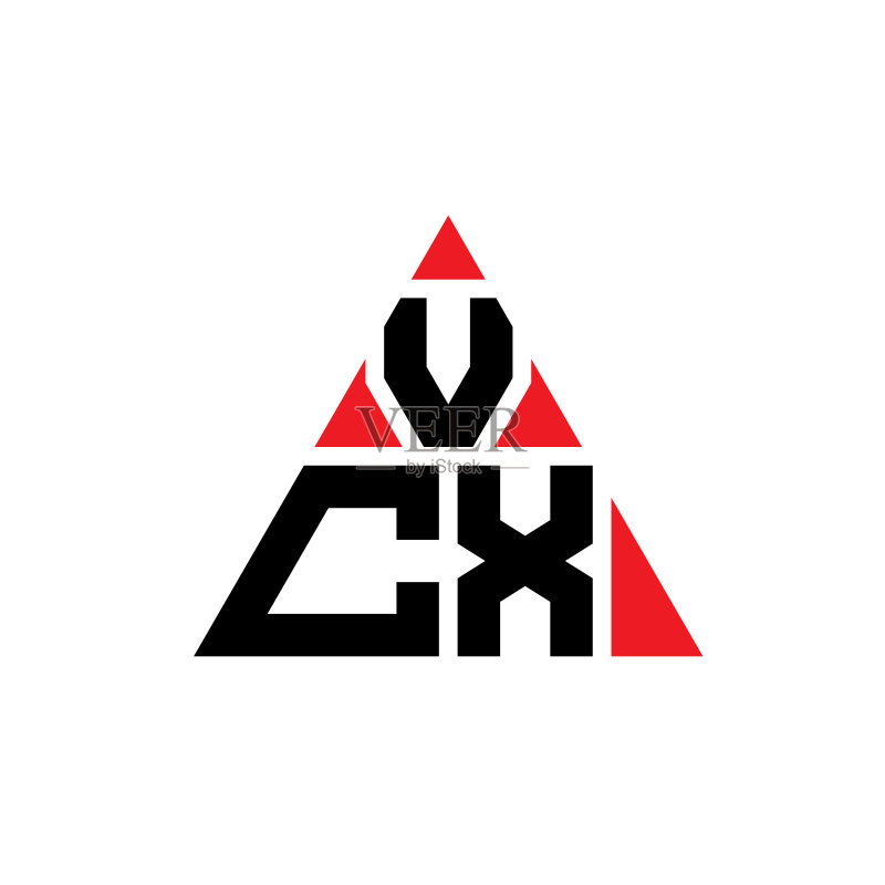 三角形字母VCX标志设计图标素材
