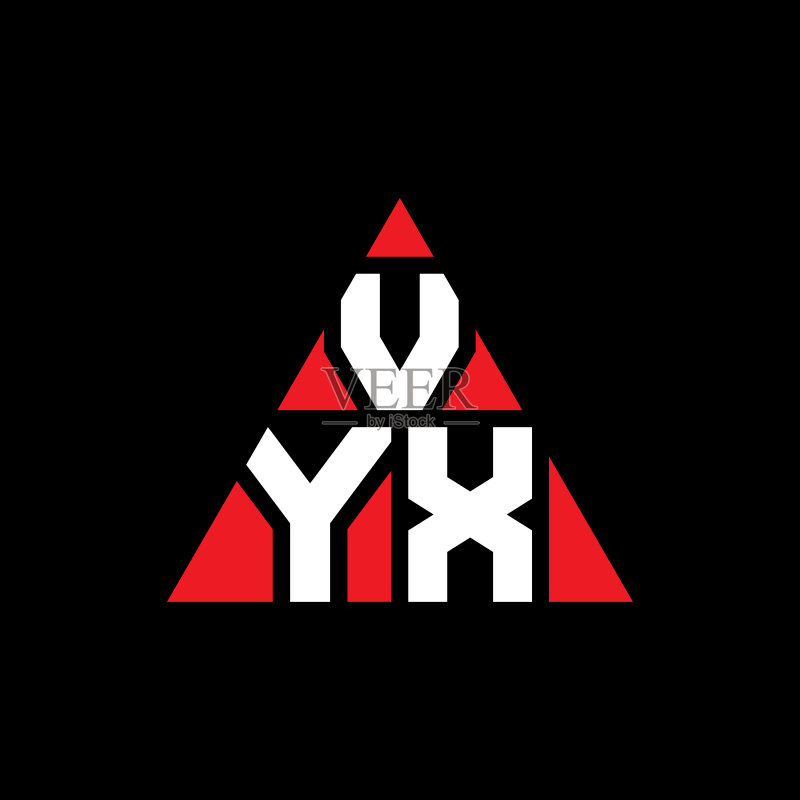 三角形VYX字母标志设计图标素材
