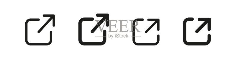 链接图标:指向外部站点的超链接独立矢量标志,连接到附加网站的Web链,白色背景上的共享链接符号图标素材