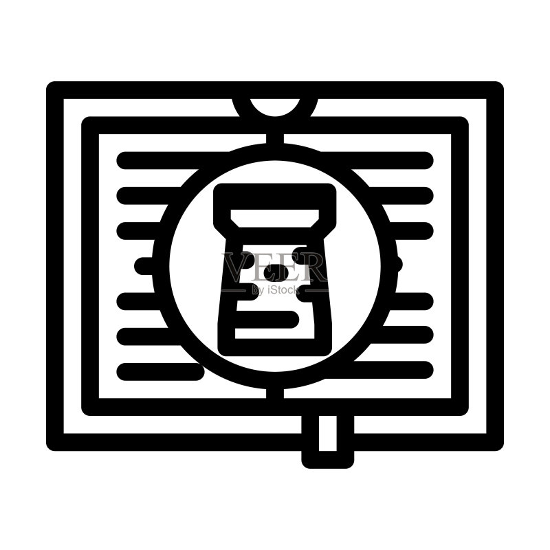 历史文学线条图标矢量图图标素材