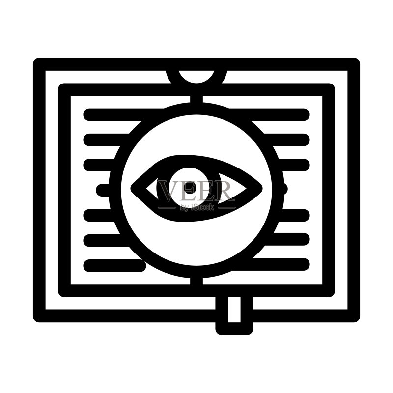 神秘文学线条图标矢量图图标素材