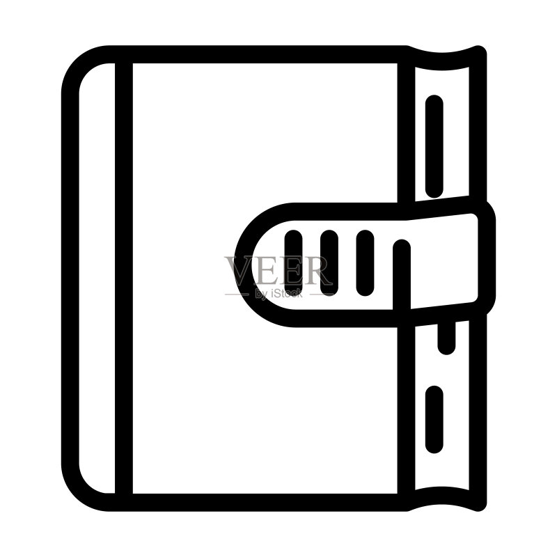 密码日记线性图标矢量图图标素材