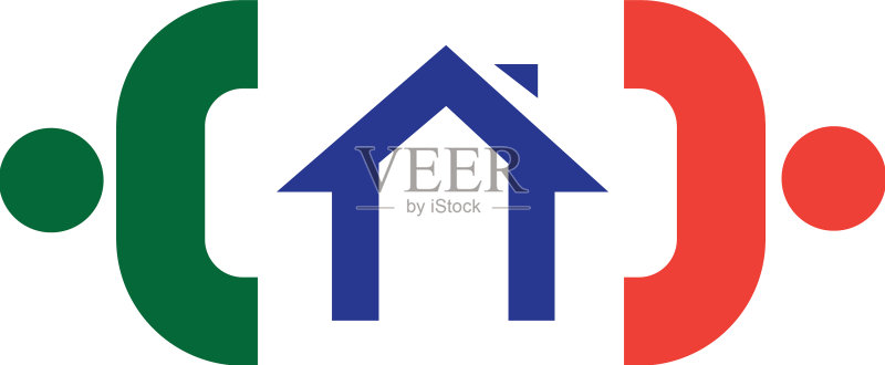 带有房屋的家庭图标设计图标素材